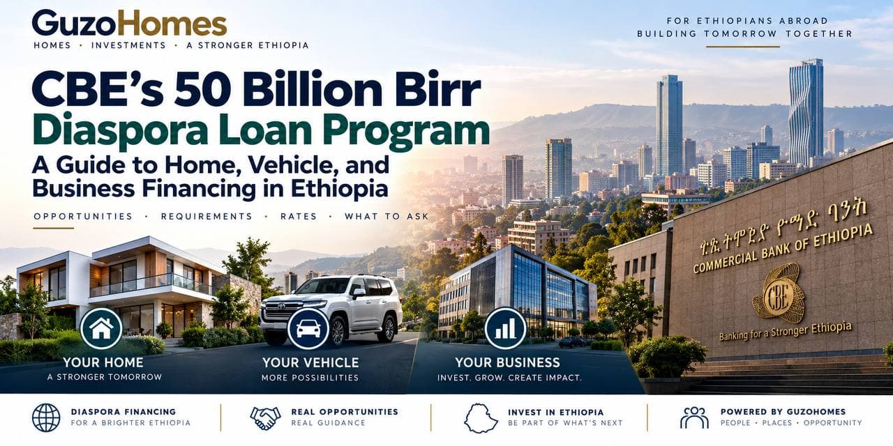 CBE’s 50 Billion Birr Diaspora Loan Program: A Practical Guide